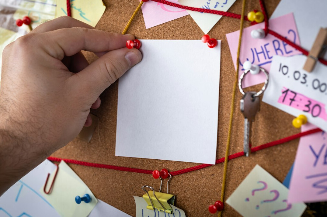 agile board with sticky notes