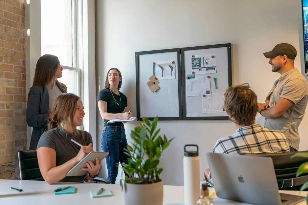 corporate team brainstorming