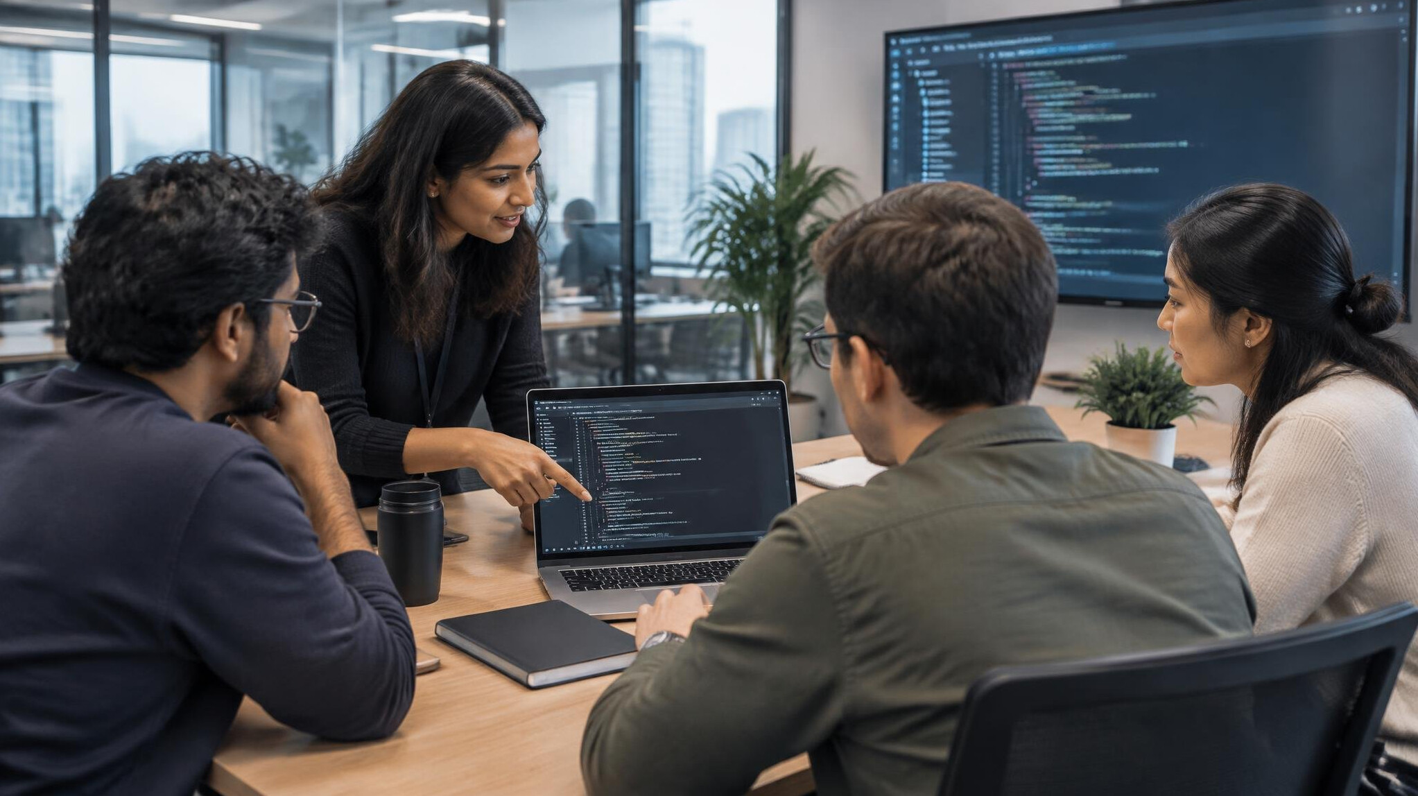 software developers in meeting
